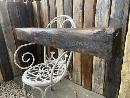 Reclaimed solid wood fireplace - wood,