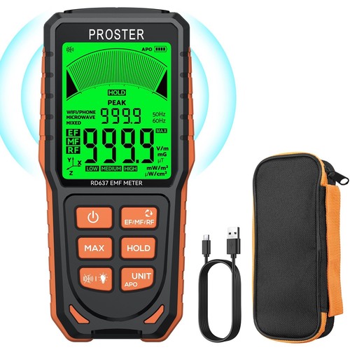 Proster rechargeable emf meter - proster,