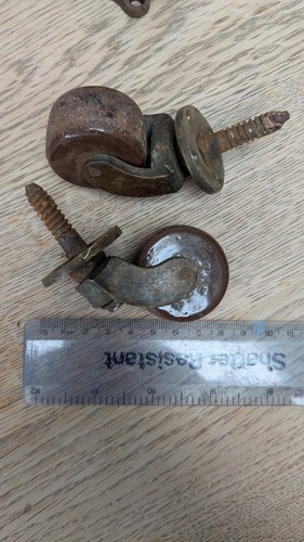 Vintage castors metal and - castors, 2