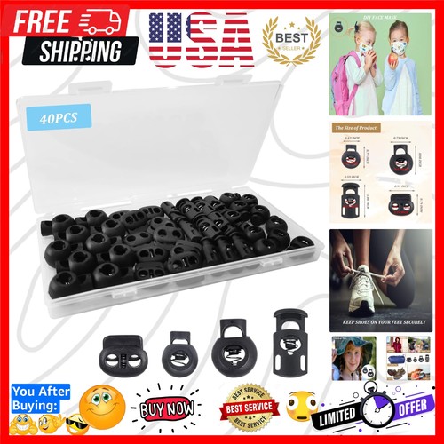 40pcs cord lock plastic - 40pcs, lock,