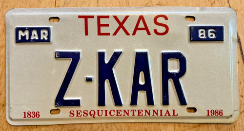 Vanity license plate kar - license, "