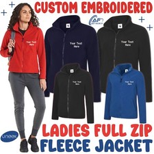 Personalised Custom Embroidered Uneek Ladies Classic Full Zip Fleece Jacket