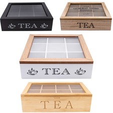 Wood Tea Bag Organisers Tea /