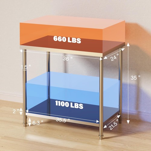 Stainless steel work table - steel,