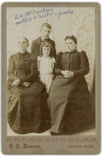 Cabinet Card Circa 1890s H. E