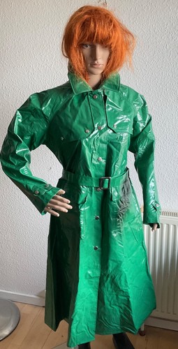 Grundens green pvc raincoat - pvc,