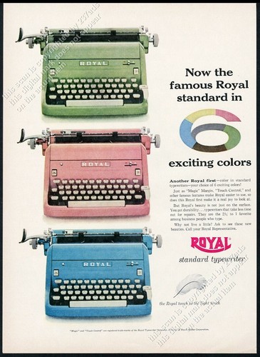 1955 royal typewriter - typewriter, green