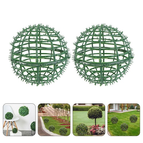 Green plastic topiary frames - green,