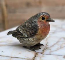 Austrian Cold painted Bronze Statue of a Robin - Probably Franz Bergman 4.75 cm