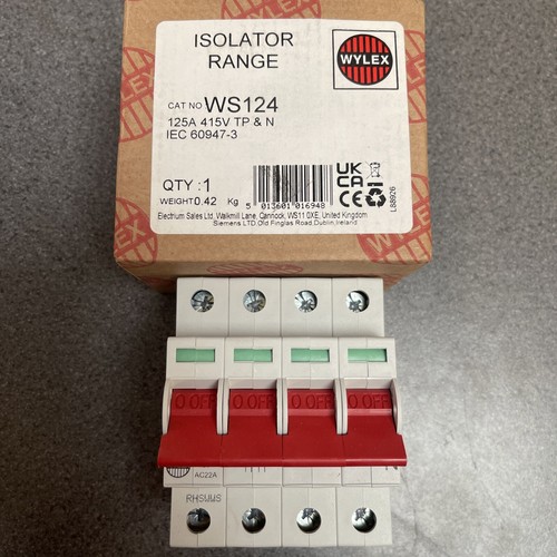 Wylex ws124 125a isolator - wylex, main