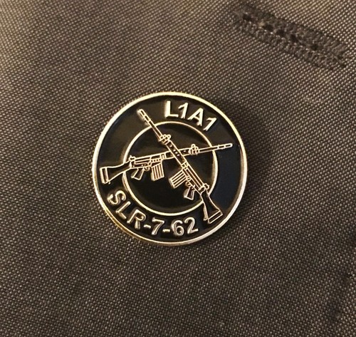 Slr military rifle lapel pin - slr,