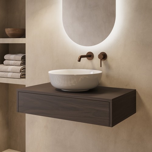 800mm walnut wood effect - effect, wall