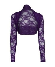 Womens Cropped Lace Shrug