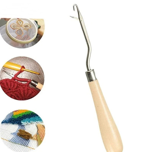Latch hook wooden - wooden, handle