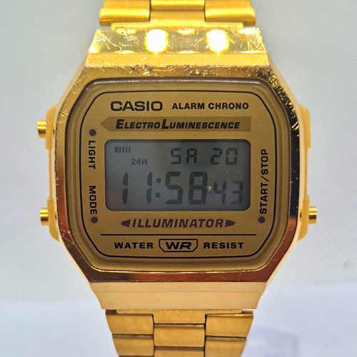 Casio a168 digital gold - a168,