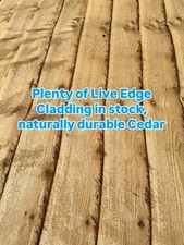 Waney edge Live Edge Cladding - Cedar 3.7m X 18mm