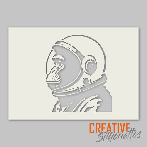 Chimp astronaut stencil - chimp,