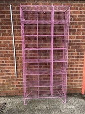 Vintage Industrial Wire Locker Pigeon Holes Cage Shop Fittings Shelves Antique