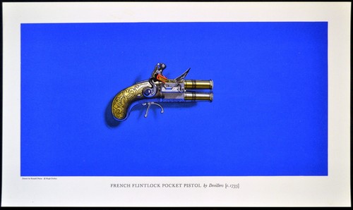 French flintlock pocket pistol - french,