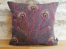 Liberty William Morris Hera Linen & Velvet Fabric Arts Cushion Cover Purple 35cm