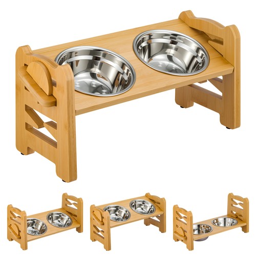 Raised dog bowls - dog, 6