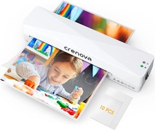 A4 Thermal Laminator Machine Hot Cold Settings Lightweight 10 Laminating Pouches