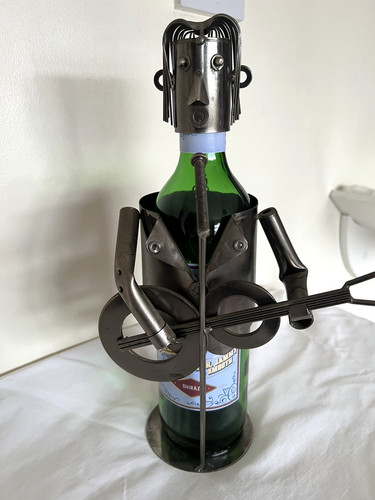 Metal wine bottle holder - metal,