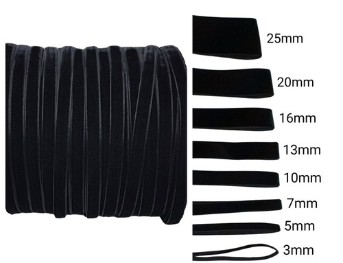 Luxury black velvet ribbon - luxury,