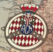  Car Badge Automobile Club Monaco Monte Carlo Enamel CHROME