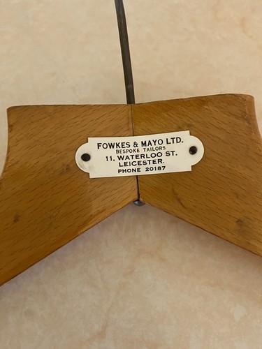 Vintage wooden coat hanger - wooden,