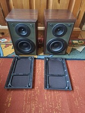 Technics SB-HD51 Hi-Fi Stereo 2-Way Speakers 60w 6 Ohm Wooden w/ Grills