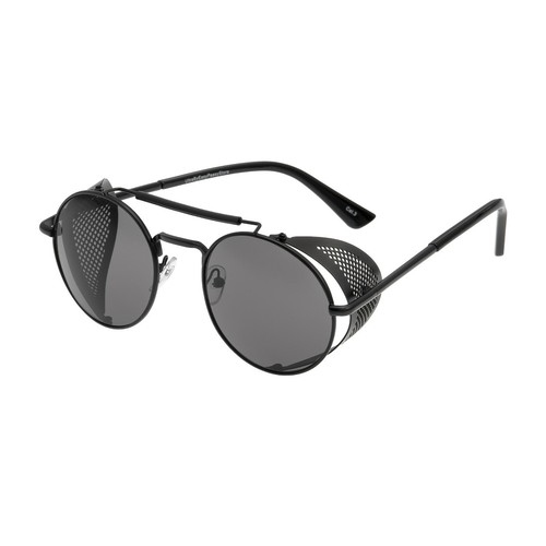 Black steampunk glasses - black,