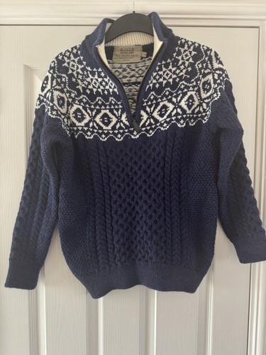 Aran half zip - aran, jacquard