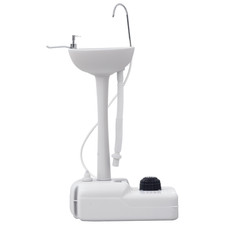 Outsunny Portable Camping Sink with Towel Holder & Soap Dispenser Hand Wash