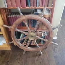 Vintage Nautical Maritime Boat Wooden Ship Wheel 36" Steering Wheel Pirate Ship