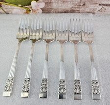 ONEIDA Community CORONATION 6 Salad Forks Flatware  6 3/4" -Free Shipping!