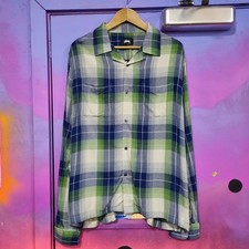 Stussy Rayon Plaid Long Sleeve