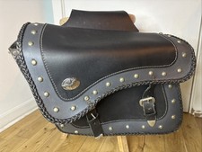 Motorcycle leather saddlebags