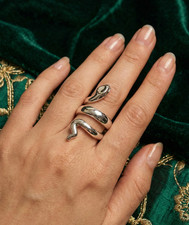 925 Sterling Silver Snake Wrap