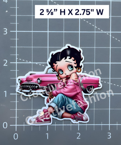New betty boop vinyl sticker - new,