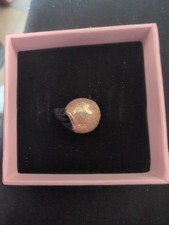 Pandora Gold Glitter Ball Charm with Box And Bag
