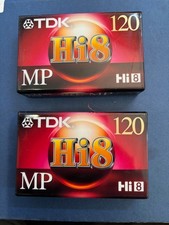 2 TDK 8mm Hi8 MP 120 Analogue