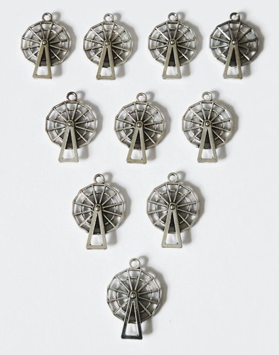 10x antique silver watermill - antique,