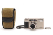 Contax TVS 35mm Point & Shoot Film Camera Silver【Near MINT w/Case】From JAPAN