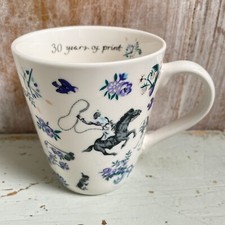 CATH KIDSTON pottery 30 Years of Print Floral Stanley dog Large MUG UNUSED