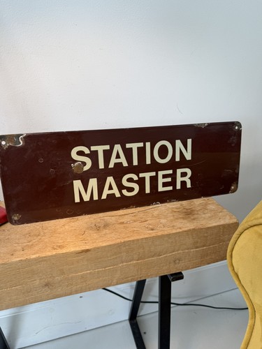 Enamel gwr railways station - enamel,