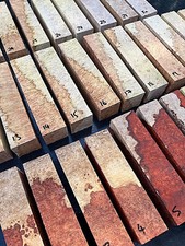 AMBOYNA BURL wa-style knife handle scales blanks 140-150 x 30-35 x 30-35mm