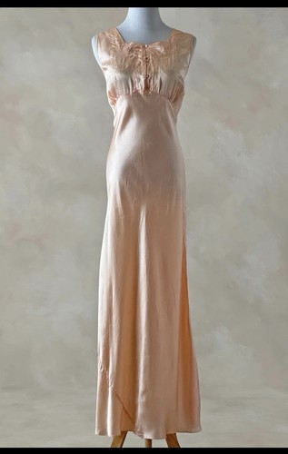 Vintage 1930s peach - 1930s, silk