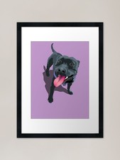 Panting Dog Staffy Purple