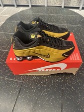 Nike Shox R4 Black Gold Womens - Size UK 4 - Box Has No Lid